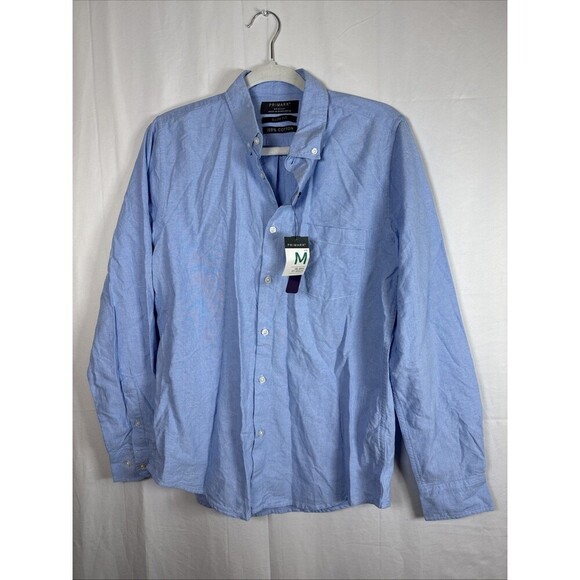 Primark Men’s Blue Long Sleeve Dress Shirt Slim Fit  Size Medium NWT - Picture 4 of 8